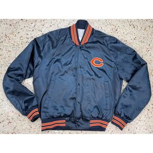 Chalk‎ Line NFL Vintage Chicago Bears Embroidered Satin Jacket Size Medium